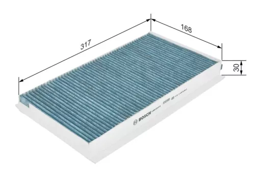 Filter, cabinelucht BOSCH 0 986 628 518)