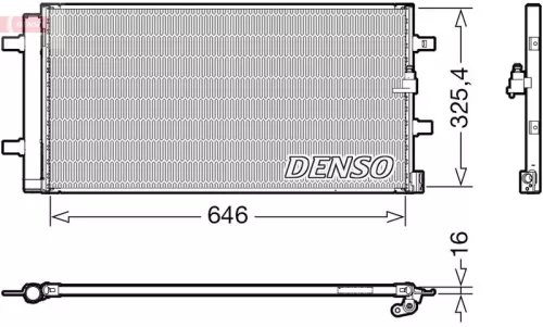 Condensor, airconditioning DENSO DCN02041)