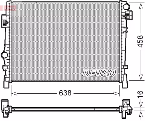 Radiator, motorkoeling DENSO DRM09054)