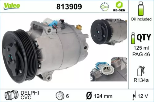 Compressor, air conditioning VALEO 813909)