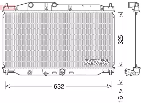 Radiator, motorkoeling DENSO DRM40043)