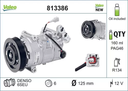 Compressor, airconditioning VALEO 813386)
