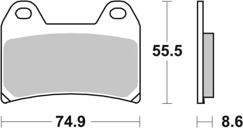 Remblokkenset, schijfrem BREMBO 07BB19LA)
