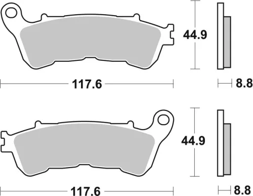 Remblokkenset, schijfrem BREMBO 07HO57LA)