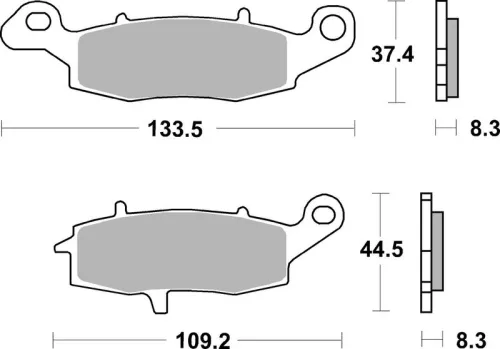 Remblokkenset, schijfrem BREMBO 07KA18LA)
