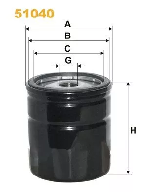 Oil Filter WIX FILTERS 51040)