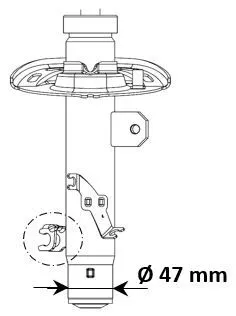 Schokdemper KYB 3338013)