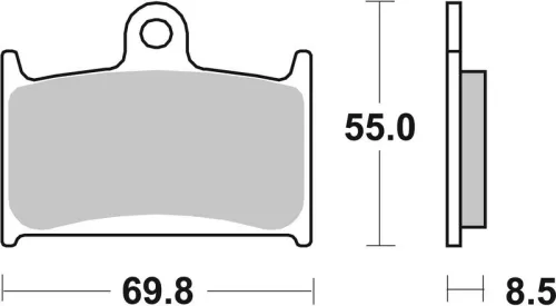 Remblokkenset, schijfrem BREMBO 07SU14LA)