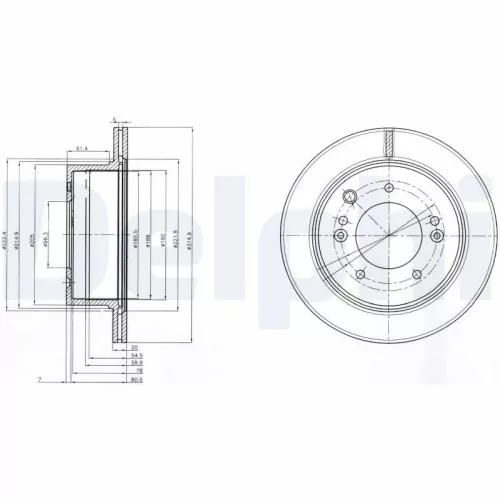 Remschijf DELPHI BG3859)