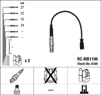Ontstekingskabelset NGK 6349)