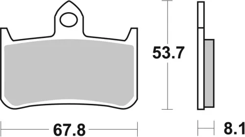 Remblokkenset, schijfrem BREMBO 07HO28SA)