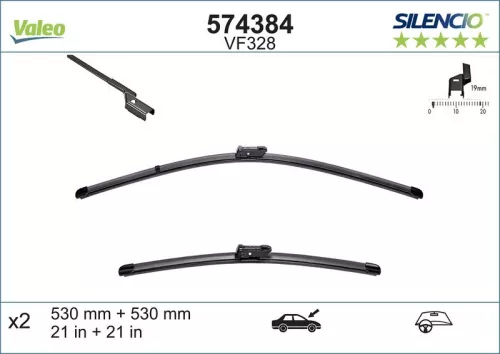 Wiper Blade VALEO 574384)