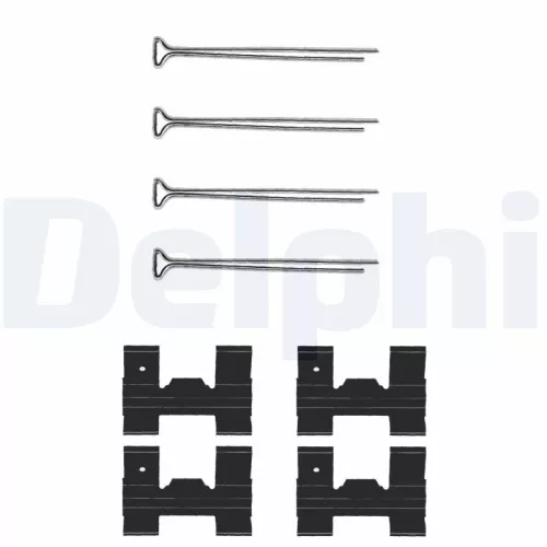 Accessoirekit, schijfremblokken DELPHI LX0023)