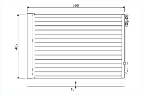 Condenser, air conditioning VALEO 814410)