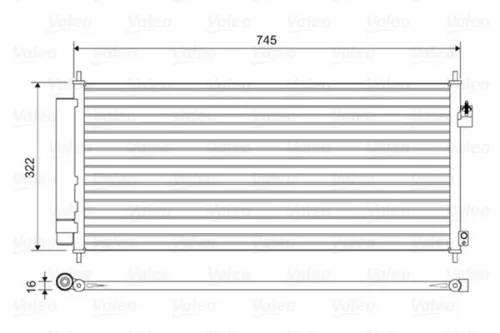 Condensor, airconditioning VALEO 814413)