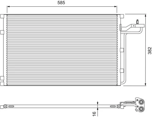 Condensor, airconditioning VALEO 814416)