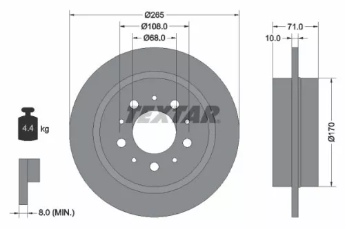 Remschijf TEXTAR 92097800)
