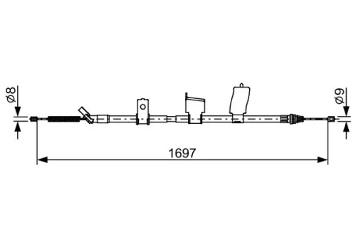 Kabeltrek, parkeerrem BOSCH 1 987 482 627)