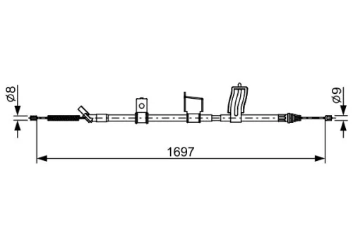 Kabeltrek, parkeerrem BOSCH 1 987 482 628)