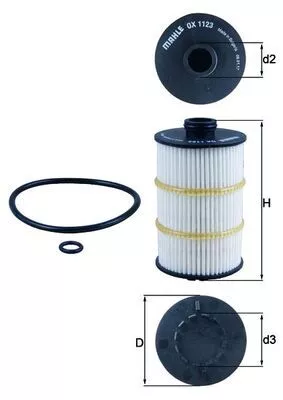 Oliefilter KNECHT OX 1123D)