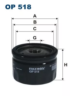 Oil Filter FILTRON OP 518)