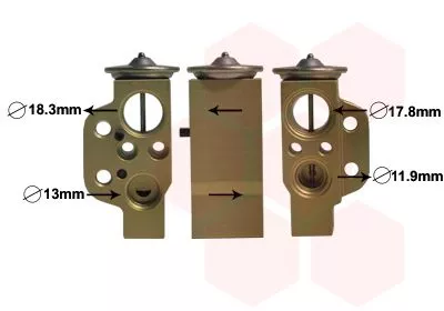 Expansion Valve, air conditioning VAN WEZEL 74001076)