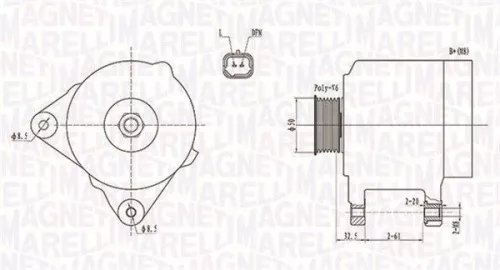 Alternator MAGNETI MARELLI 063731824010)