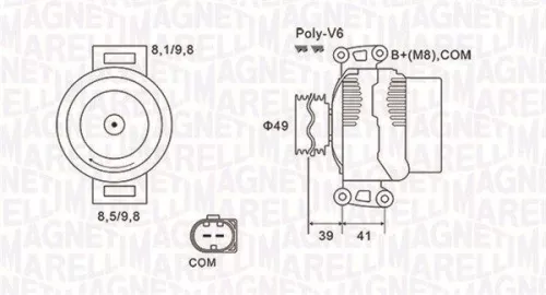 Alternator MAGNETI MARELLI 063731953010)