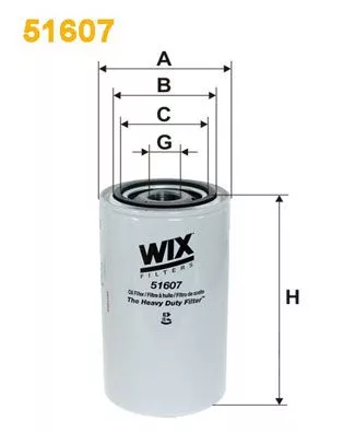 Oil Filter WIX FILTERS 51607)