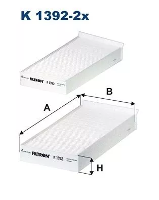 Filter, cabin air FILTRON K 1392-2x)
