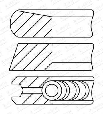Piston Ring Kit GOETZE ENGINE 08-443100-00)