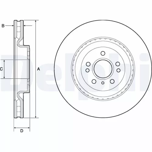 Remschijf DELPHI BG9175C)