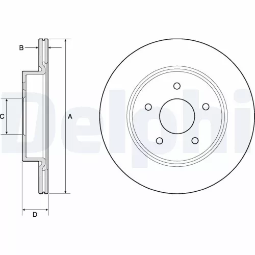 Brake Disc DELPHI BG4779C)