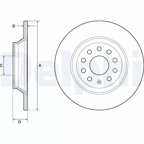 Brake Disc DELPHI BG4751C)