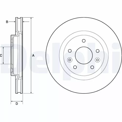 Brake Disc DELPHI BG4770C)