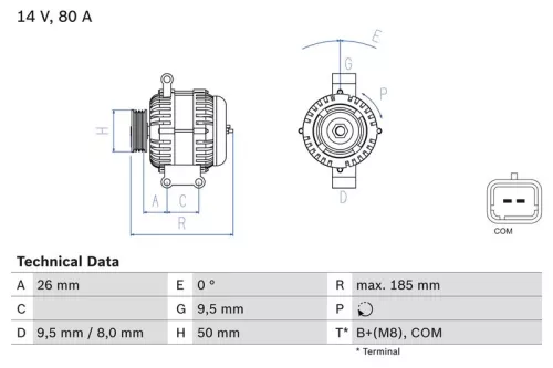 Dynamo BOSCH 0 986 082 880)