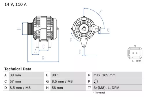 Alternator BOSCH 0 986 083 440)