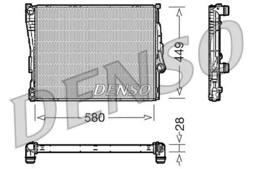 Radiator, engine cooling DENSO DRM05069)