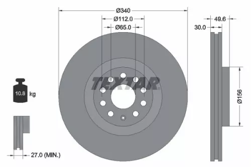 Brake Disc TEXTAR 92229803)
