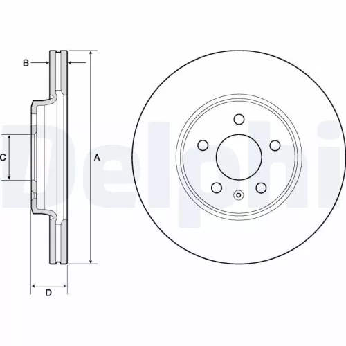 Brake Disc DELPHI BG4799C)