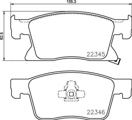 Remblokkenset, schijfrem BREMBO P 59 091)