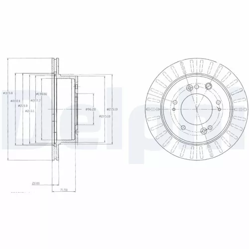 Remschijf DELPHI BG4331)