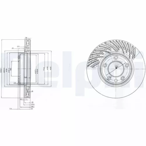 Remschijf DELPHI BG9773)