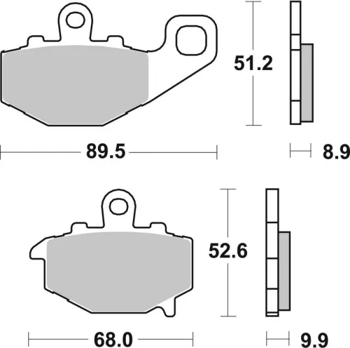 Remblokkenset, schijfrem BREMBO 07KA16SP)