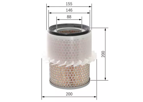 Luchtfilter BOSCH 1 987 429 186)