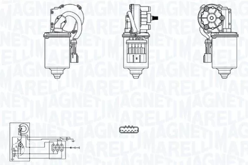Ruitenwissermotor MAGNETI MARELLI 064300414010)