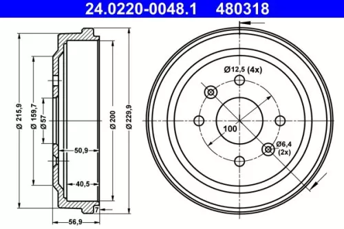 Remtrommel ATE 24.0220-0048.1)