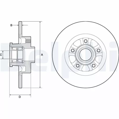 Brake Disc DELPHI BG9190RSC)