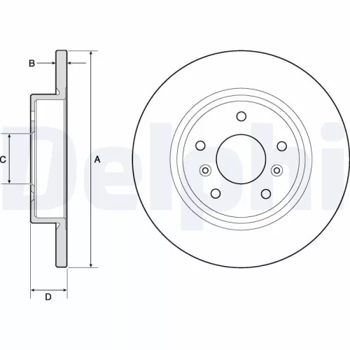 Brake Disc DELPHI BG4807C)