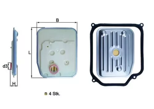 Hydraulic Filter, automatic transmission KNECHT HX 147KIT1)